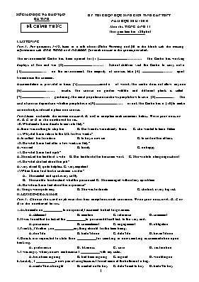 Đề thi chọn học sinh giỏi cấp THPT môn Tiếng Anh Lớp 11 - Năm học 2013-2014 - Sở GD & ĐT Hà Tĩnh